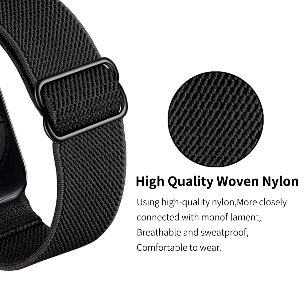 Регулируемый эластичный нейлоновый ремешок Solo Loop Scrunchie для браслета Apple Watch 44 мм 40 мм 38 мм 42 мм iWatch серии 6 5 watchband on.
