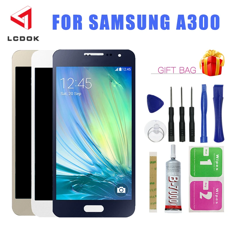 Яркость Регулируемый ЖК дисплей для samsung Galaxy A3 2015 A300 A300F A300FU A300H кодирующий