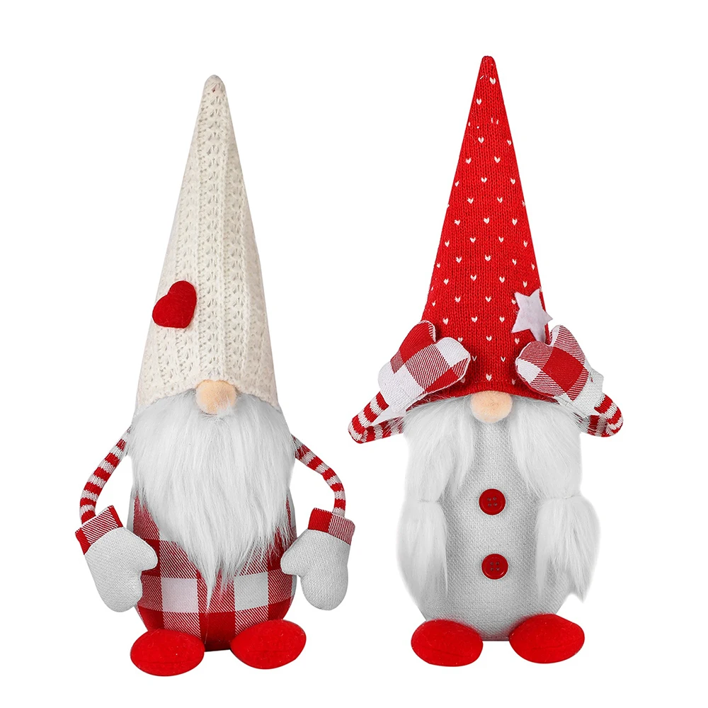 

Easter Valentine's Day Gnome Couple Plush Party Decorations Xmas Holiday Handmade Faceless Doll Ornament Gifts Toys Home Doll