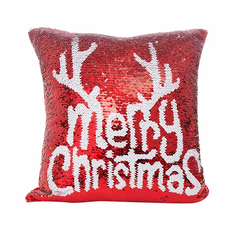 cushion cover3 Новые Волшебные расшитые блестками красные рождественские Чехлы для подушек на сиденье без внутреннего чехла два узора креативные Чехлы для подушек на Рождество X30 - Цвет: cushion cover3