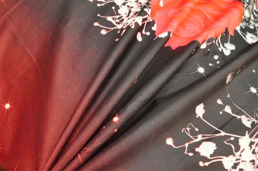 

Romantic 3D Rose Printed Bedclothes Digital Printing Duvet Cover Set Valentine's Day Wedding Decor Soft Adults Bedding Set