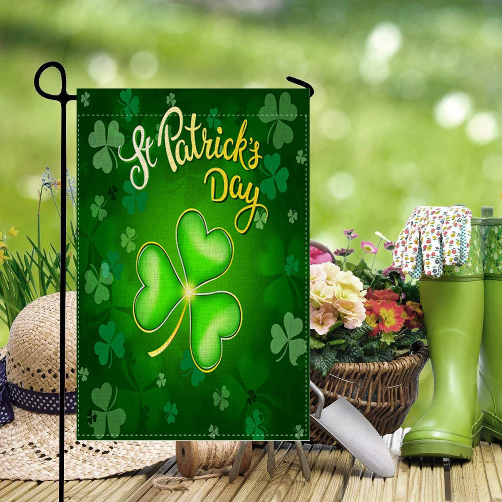 

12x18inch Ireland Irish Happy St Patricks Day Garden Flag Ornaments