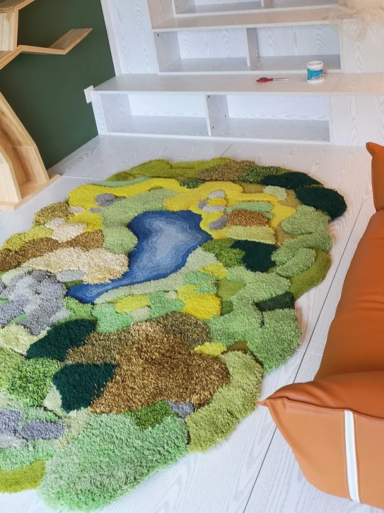 3D коврик ручной работы с маленьким лесом прикроватный ковер большого размера в