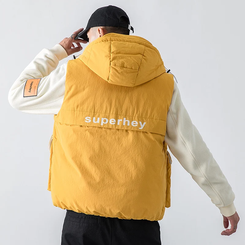 Covrlge Down Jacket Men 80 Velvet/down Jacket Two-piece Vest Men Men's Sleeveless Winter New Style Hooded Warm Down Coat MWY030