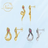 gothic classic teens fashion stud earrings vintage personalized snake piercing earring for women trend cool fine female jewelry
