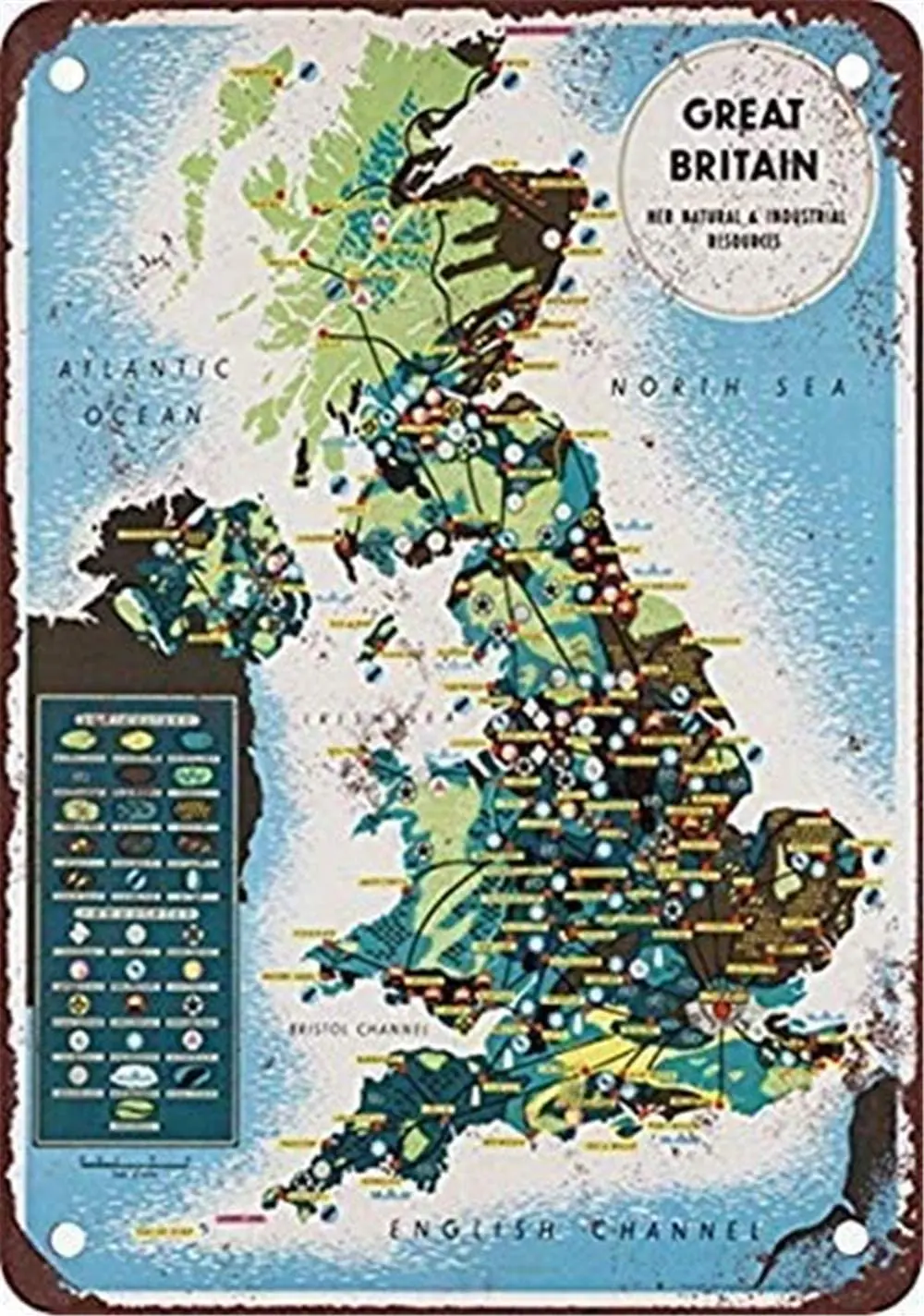

Great Britain Novelty Funny Aluminum Metal Sign Vintage Look Sign Metal Plaques for Bar Kitchen Farmhouse Home Poster Art Decor