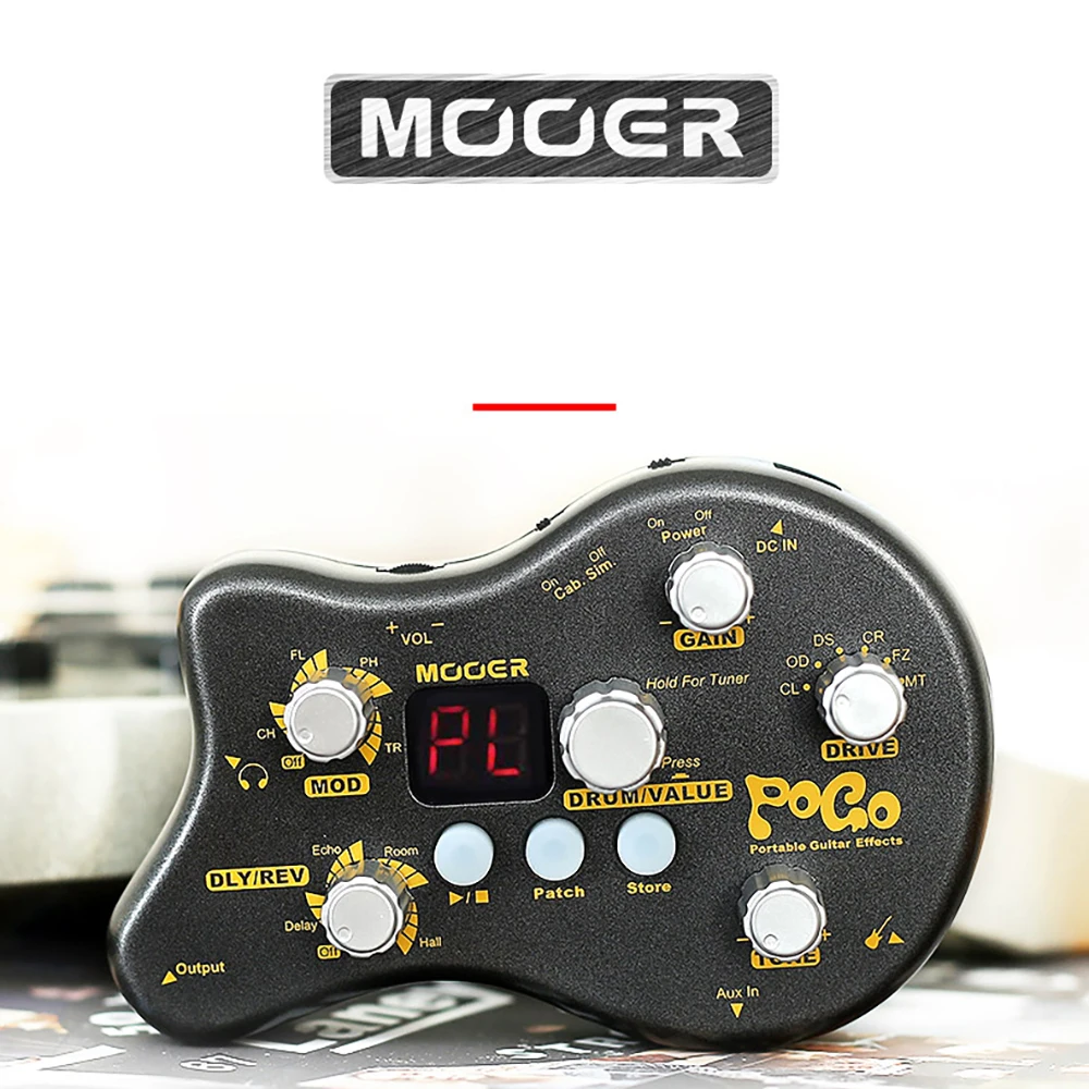 Портативный гитарный Многофункциональный процессор Mooer POGO педаль для создания