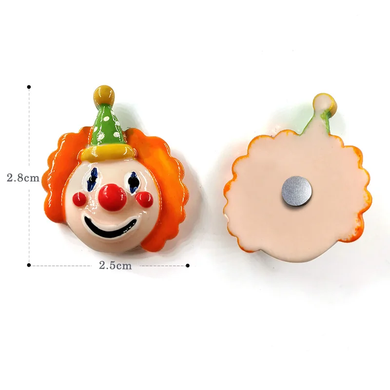 10 шт. Цирк Клоун Лев магнит на холодильник 3D Смола ремесло белая доска малыш