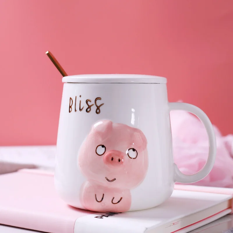 Розовая бутылка для воды с животными самоперемешивающаяся кружка милые кружки