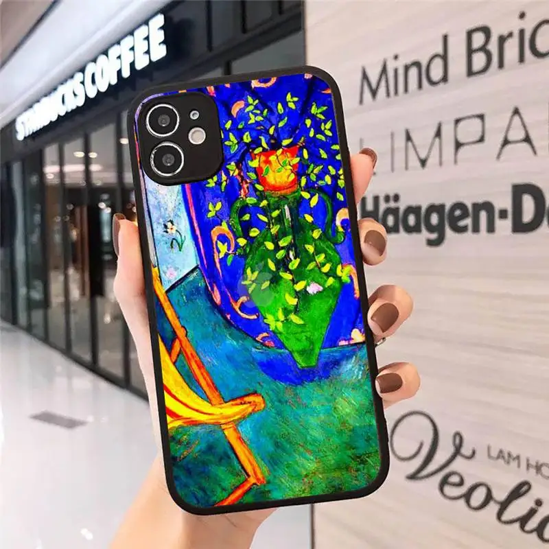 

Henri Matisse cat flowers painting art pattern Phone Case matte transparent For iphone 7 8 11 12 plus mini x xs xr pro max