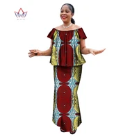 african traditional wear for womens elegant sets short sleeve african outfit female plus size clothing two piece set wy1357