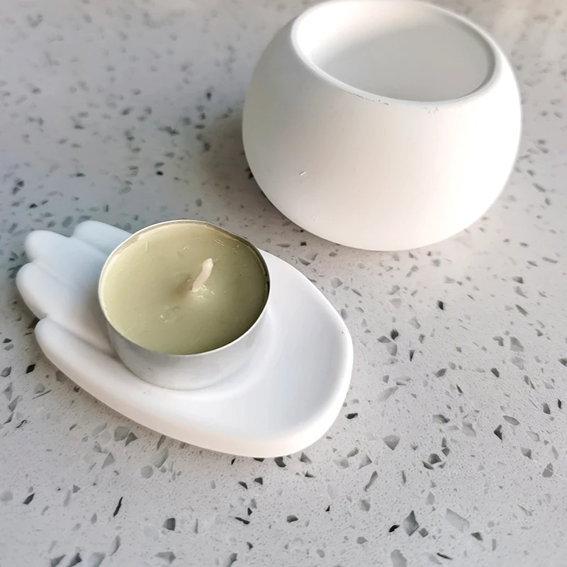 Силиконовые формы в форме ладони для бетона подсвечника сделай сам цементный