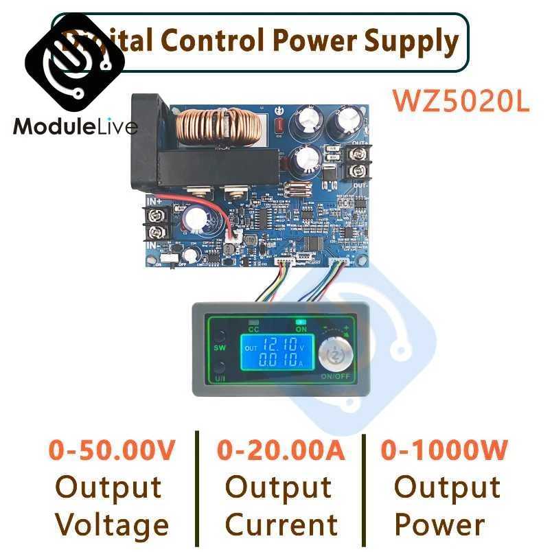 Понижающий преобразователь постоянного тока WZ5020L WZ5012L понижающий модуль питания CC CV 50 В 20 А 1000 Вт 600