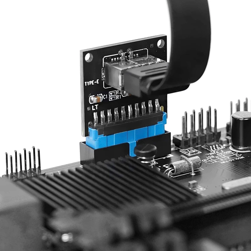 

5PCS USB Header Adapter USB 3.1 Front Panel Socket Type-E to USB 3.0 20Pin Header Male Extension Adapter for Motherboard