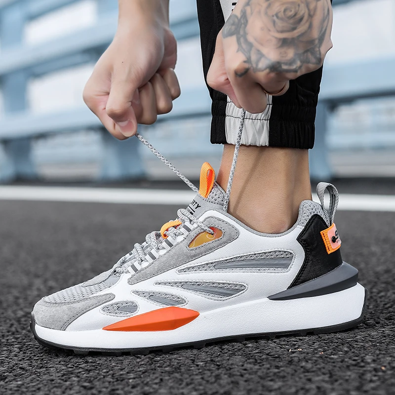 Скоростная вязка оригинальные роскошные кроссовки мужские белые спортивные