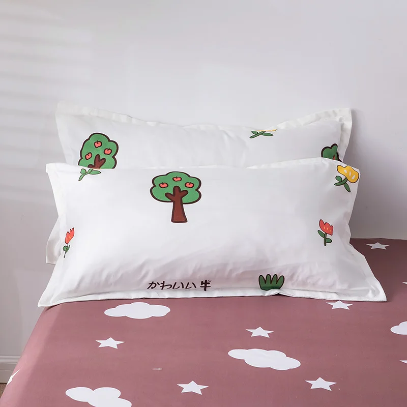 Комплект постельного белья для пар двуспальный комплект с мультяшным белым