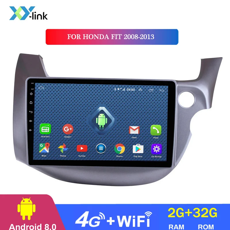 4 CORES 2G RAM Android 8,1 автомобильный dvd gps мультимедийный плеер 10 дюймов для Honda FIT 2008-2013 RHD автомобильный dvd Навигатор Радио Видео Аудио плеер - Цвет: 4 CORES 2G RAM