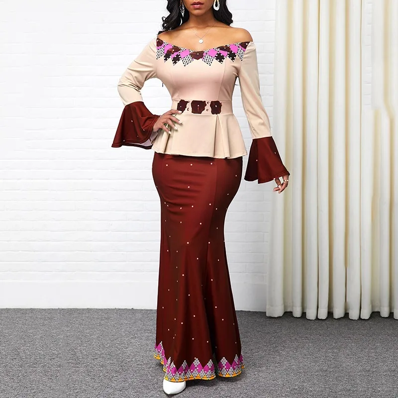 Африканское печатное Платье с принтом платья для женщин в африканском стиле 5XL