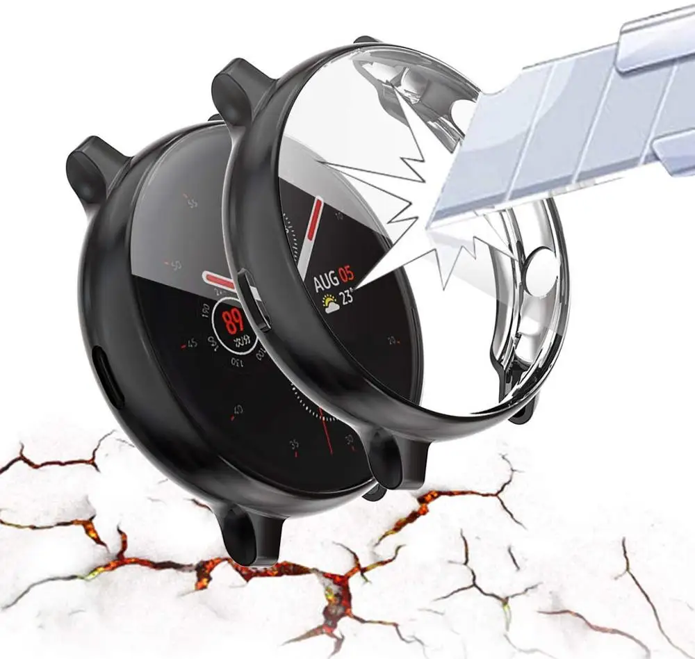 Чехол для Samsung galaxy watch active 2 1 силиконовый чехол бампер с полным покрытием защита