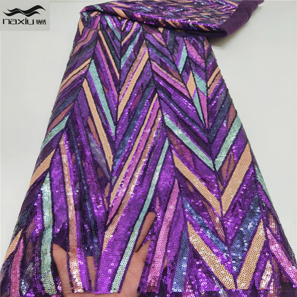 

Madison Exclusive Sequin African Lace Lilac French Net Luxury Embroidery Nigerian Celebration Elegant Inspired Fabric