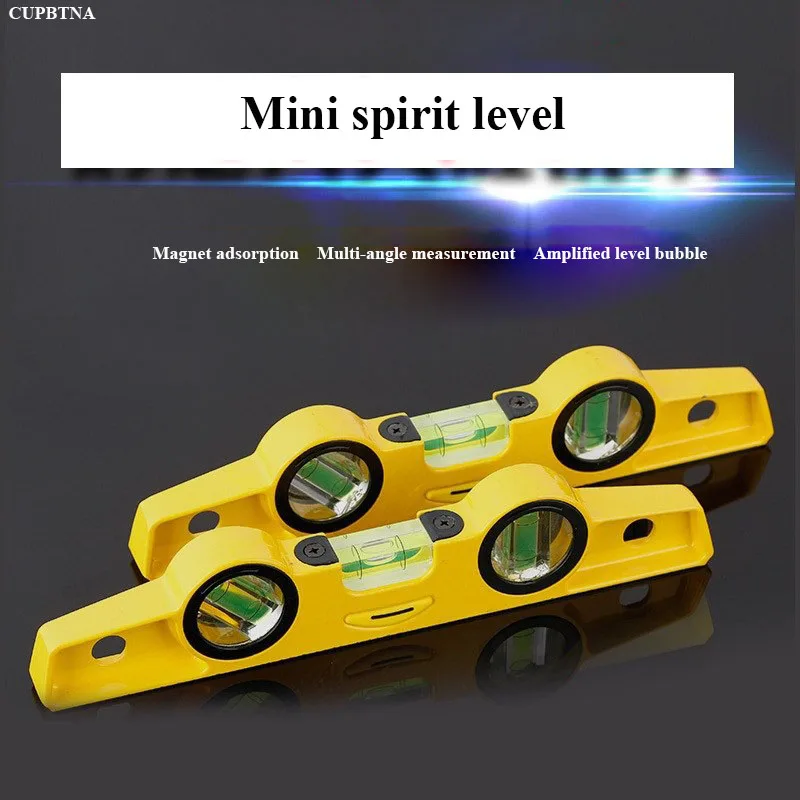 Cupbtna Liga de Alumínio Portátil Pequena da Elevada Precisão Mini com a Regra Nivelada Magnética de Três Bolhas Apropriada para o Fitter do Woodworking Instrumentos de medição de nível