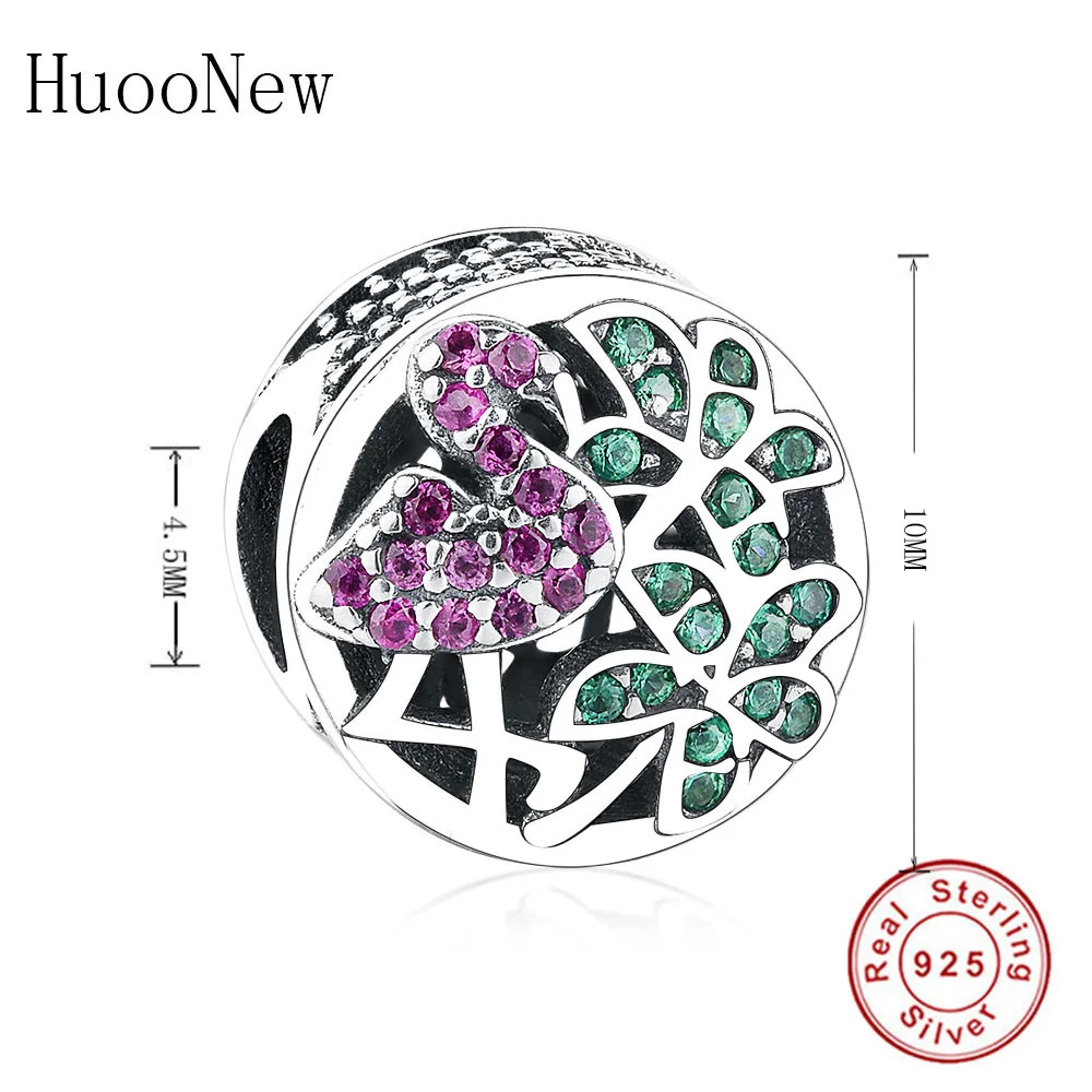 HuooNew подходит оригинальный Пандора Амулеты Браслет с подвесками из