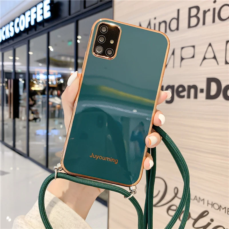 Испания ожерелье ремень шнур цепь чехол для телефона Samsung Galaxy S9 S10 S20 FE S21 Plus Note 9 10