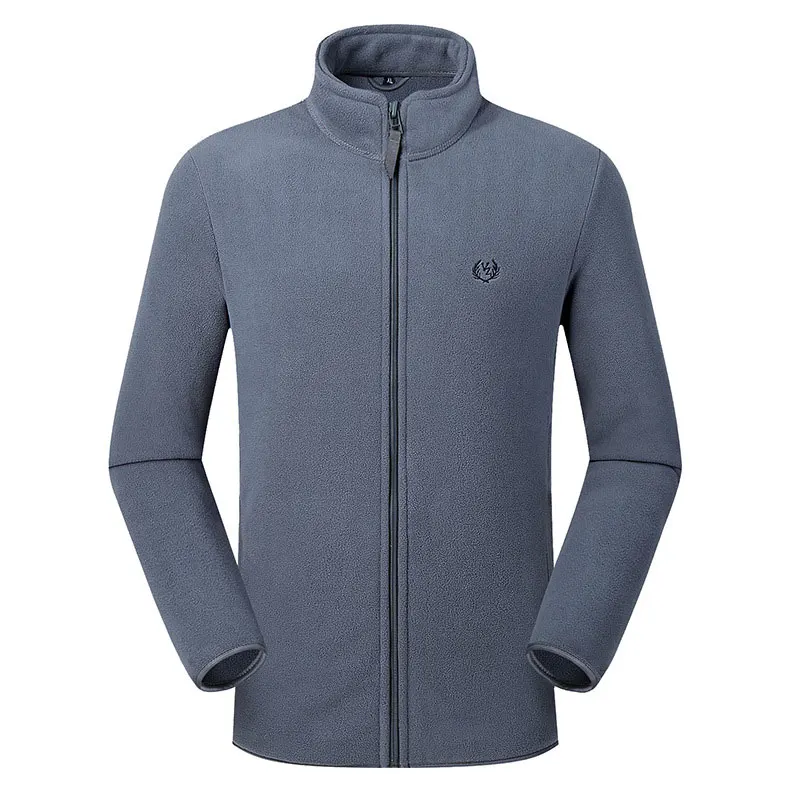 

Men's Polar Fleece Cardigan Stand-collar Jackets Mountaineering Travel Camping Sports Outerwear Plus Velvet Thick Thermal Coat
