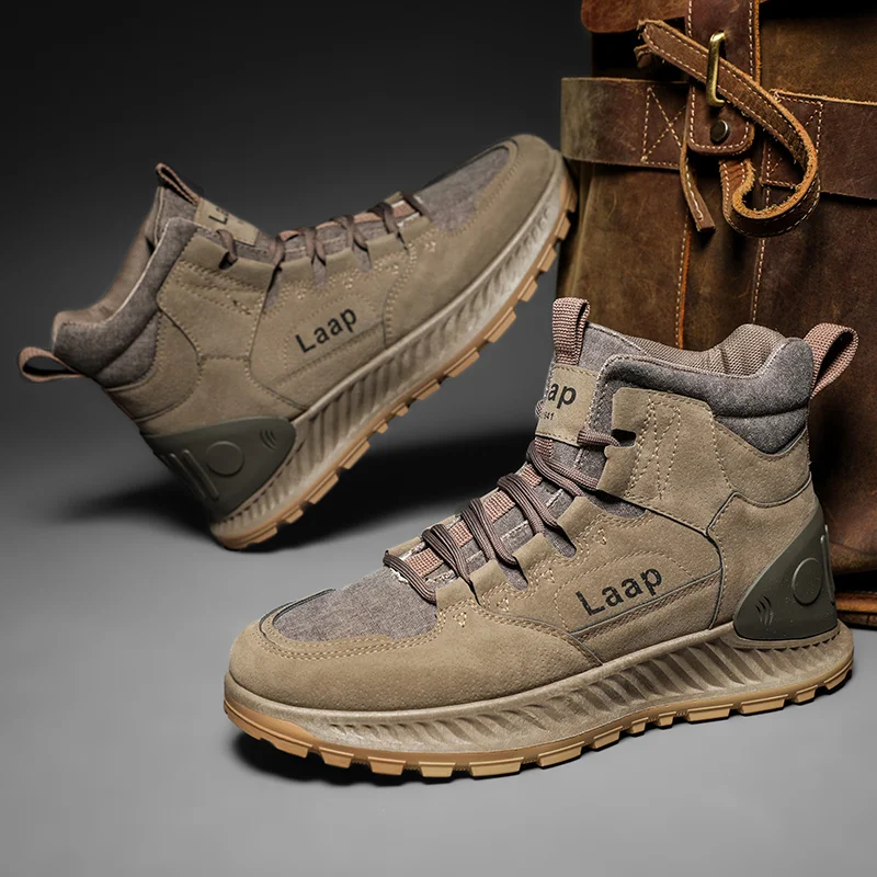 

Brand Winter Men Boots Plush Warm Men's Snow Boots Waterproof Martion Shoes Men's Ankle Boots Soft Outdoor Men's Shoes Hot Sale