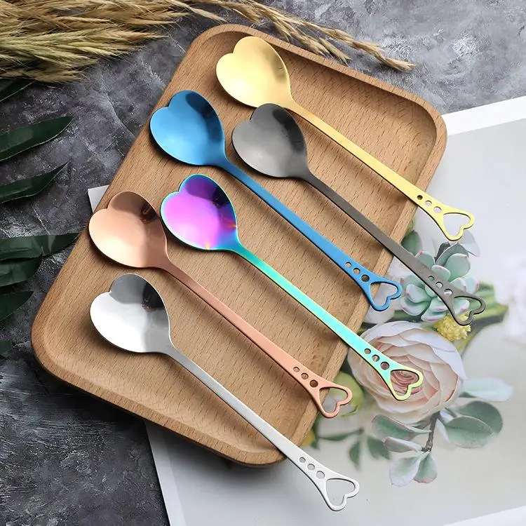 

Ложка из нержавеющей стали для смешивания чая и кофе с керамической ручкой