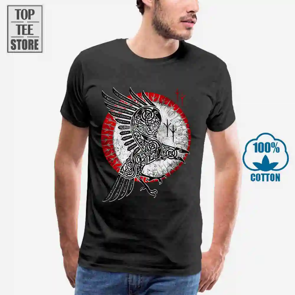 Norse Raven футболка Hugin и Munin Valhalla в стиле норвежских викингов Odin Thor|t shirt|thor shirtthor t shirt |