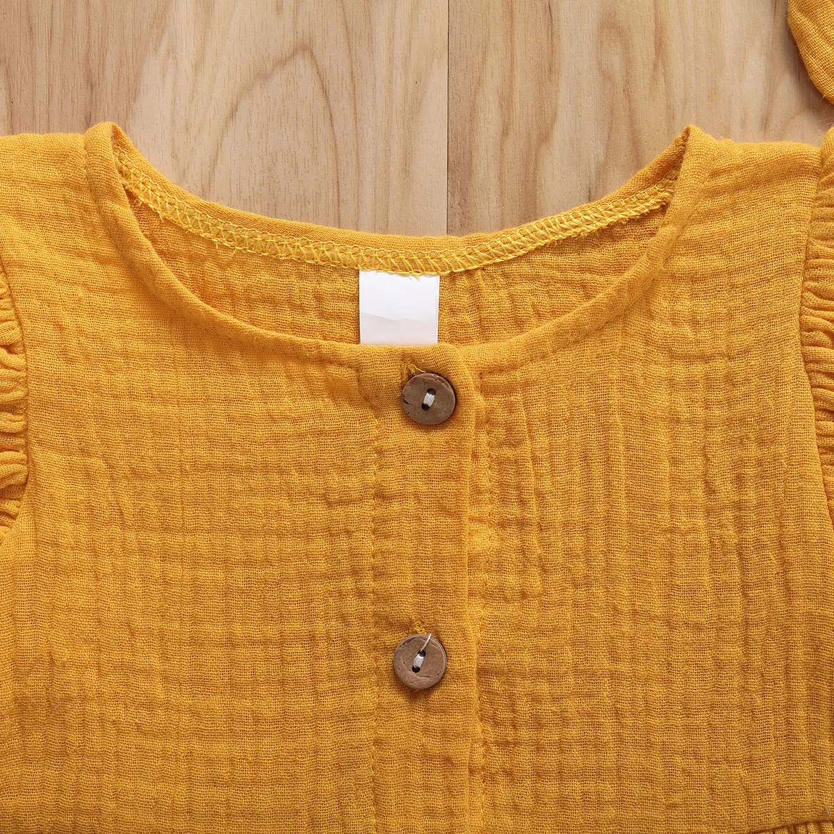 Милое летнее платье для маленьких девочек 4 цвета однотонное с оборками на