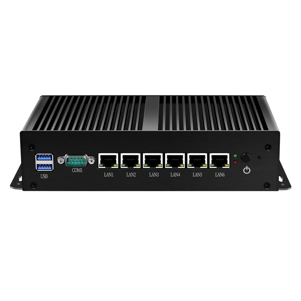 6 * LAN гигабитный мини ПК без вентилятора Core i3 7100U Celeron 3955U 3855U брандмауэр
