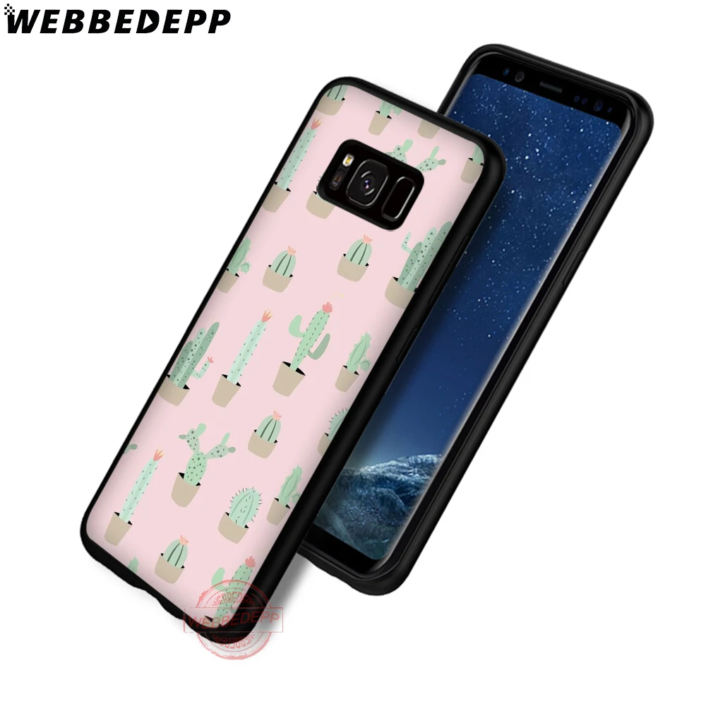 WEBBEDEPP красивый кактус мягкий чехол для телефона с изображением цветов Samsung S6 S7