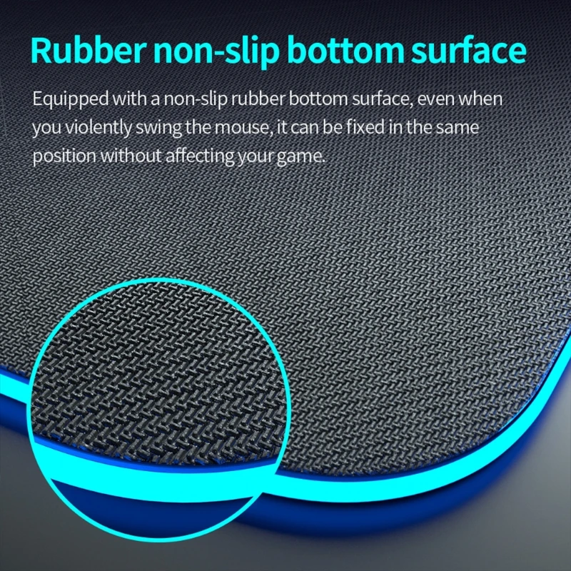 

10W Wireless Charger Extended RGB Mouse Pad, Non-Slip Rubber Base 10 Lighting Modes 4mm Ultra Thick for Sam sung S10/S9/S8 Plus