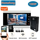 Ysecu Tuya Домашний домофон Беспроводной WiFi смарт-видео-телефон двери 1080P 7 дюймовым монитором и открытый дверной звонок Camere RFID пароль