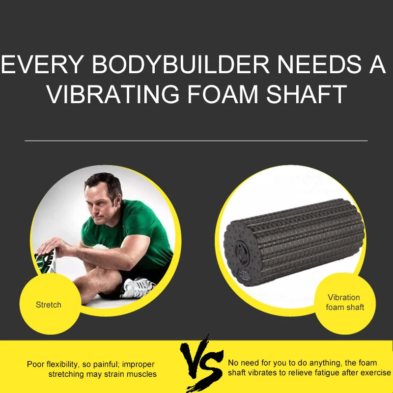 저렴한 새로운 요가 피트니스 폼 롤러 전기 4-근육 마사지 및 깊은 조직 트리거 롤 스트레치 도구 폼 롤러에 대한 속도 진동