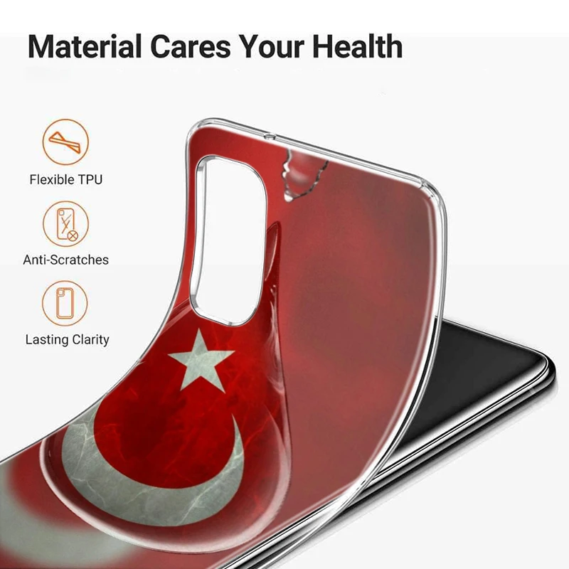 Чехол с турецким флагом для телефона Samsung Galaxy S20Ultra S20 Plus S10 Note 10 Lite A01 A11 A21 A21S A31 A41 A51