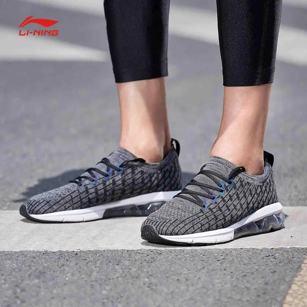 Li-Ning мужские беговые кроссовки с пузырьковой дуговой подушкой, светоотражающие спортивные кроссовки с дышащей подкладкой ARHN049 SJAS18 - Цвет: ARHN049-1H