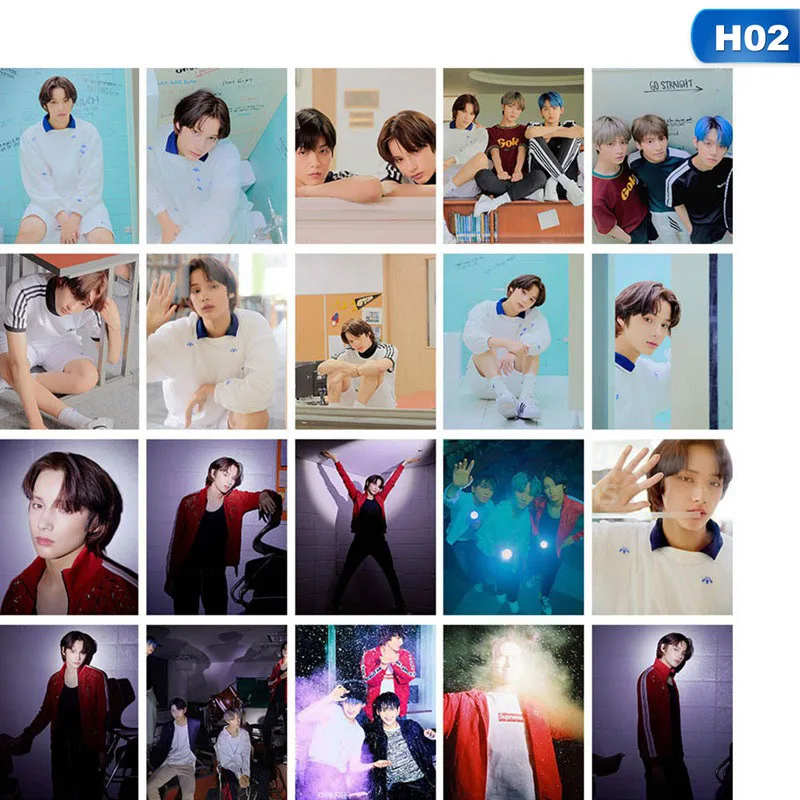 20 шт./setKPOP TXT альбом самодельная бумага ЛОМО карта фото карта Плакат HD Фотокарта вентиляторы Подарочная коллекция - Цвет: H02