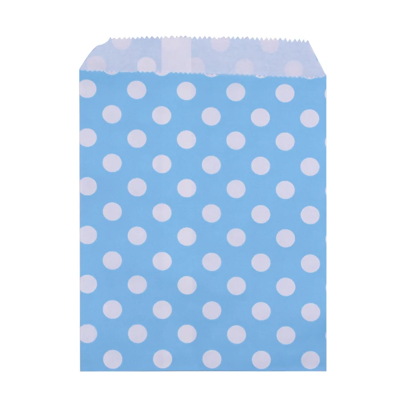 CB05 25/50pcs 18*13cm Kraft Paper Bags Wave Stripe Dot Gift Bag for Wedding Birthday Candy Snack Bag Festival Party Wrapping Supplies - Цвет: CB05