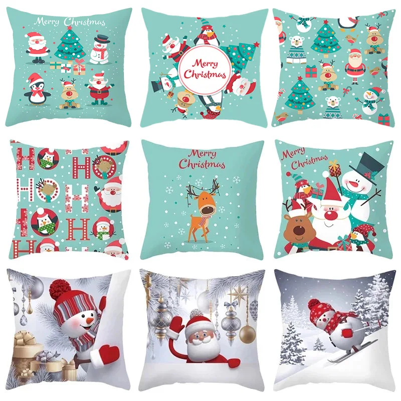 

Merry Christmas Cushion Cover Christmas Decorations For Home 2022 Cristmas Ornament Noel Xmas Decor Navidad Happy New Year Gifts