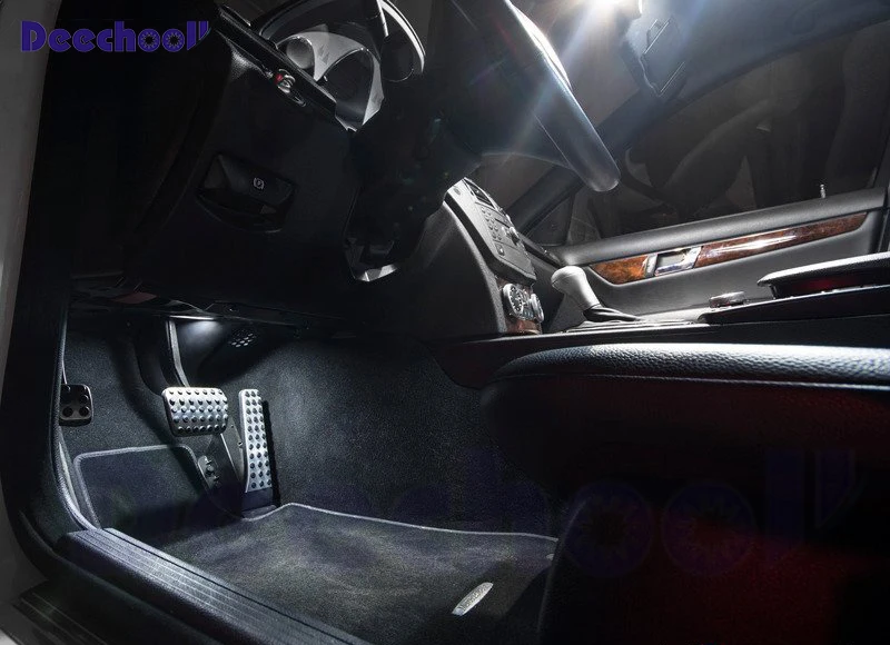Чисто белые светодиодные с Canbus освещение салона автомобиля фары комплект лампы