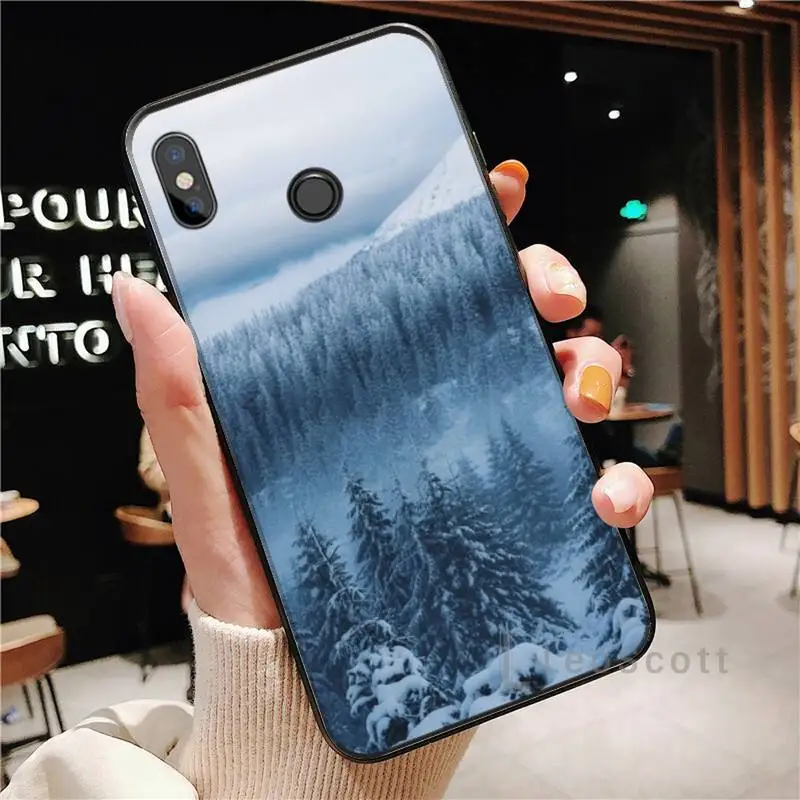 

Winter Snow Mountain Scene Phone Case For Xiaomi Redmi Note 4 4x 5 6 7 8 pro S2 PLUS 6A PRO