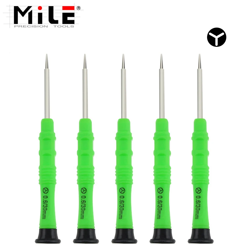 

MILE 5Pcs 0.6mm Tri Wing Mini Screwdriver Y Tip for iPhone7-12Pro Max LCD Screen Disassemble Opening Repair Tool