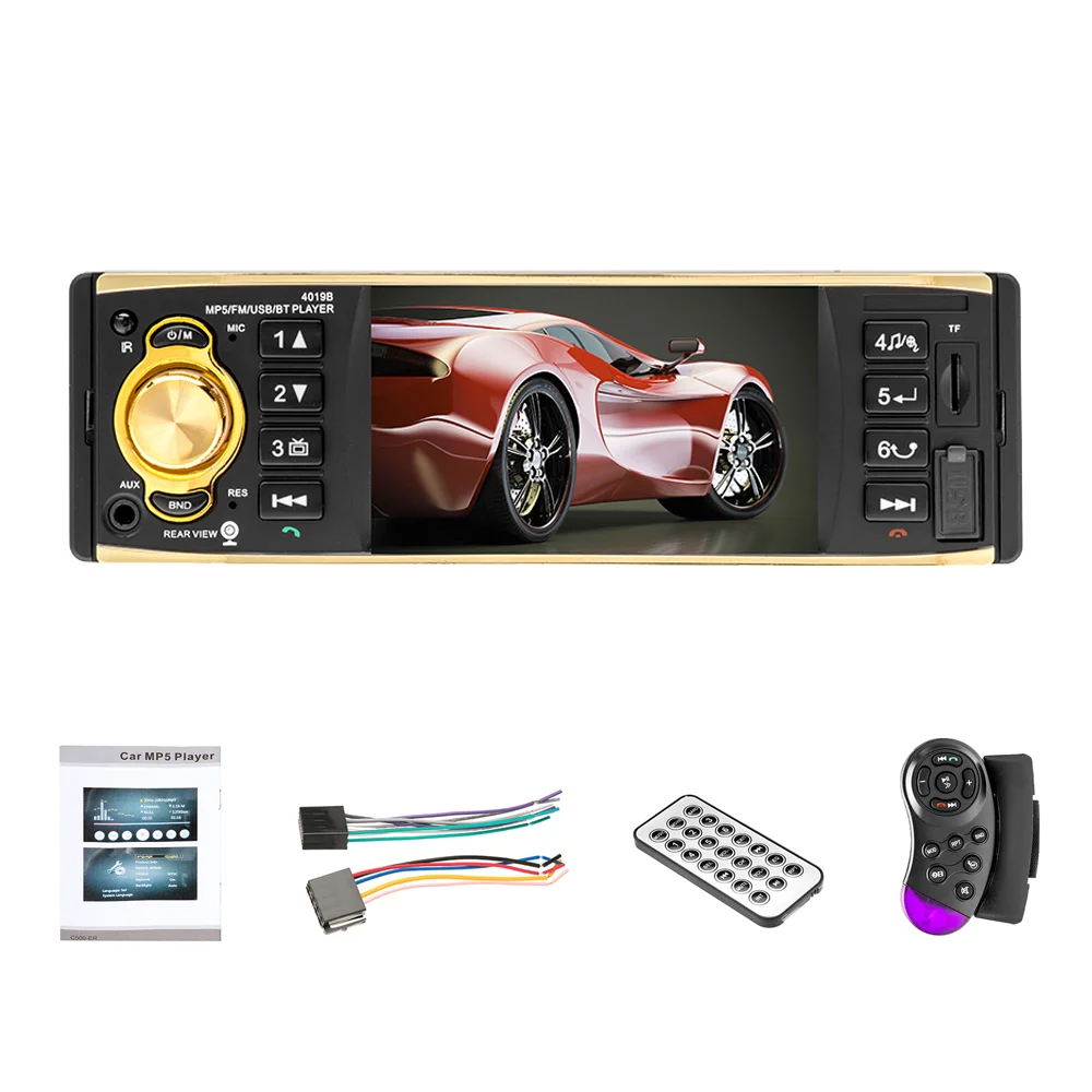 

Podofo Universal 4'' TFT Screen 1 Din Car Radio Autoradio Video Stereo MP3 Car Audio Player With Rearview Camera Remote Control