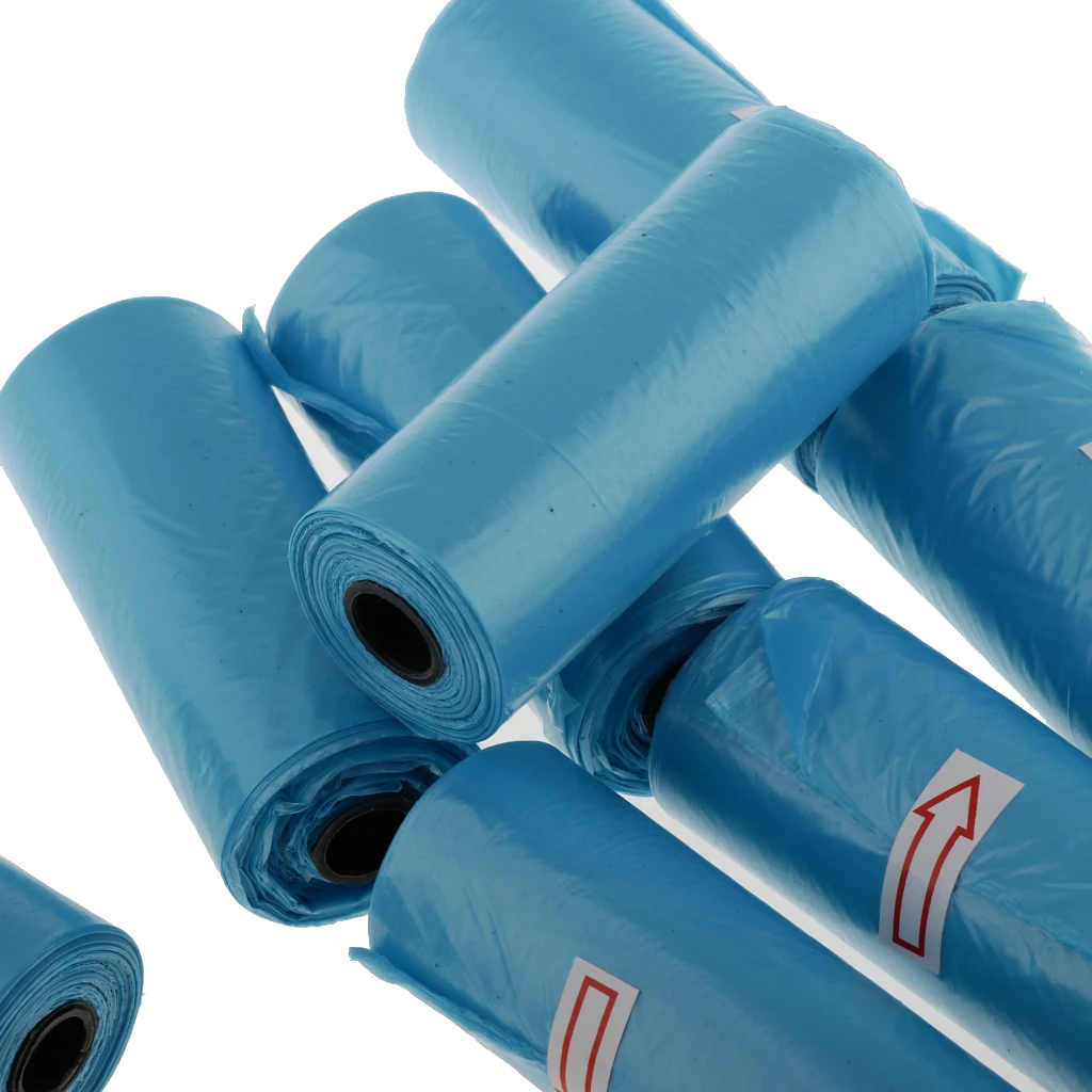 

10 Rolls Pet Walking Baby Diapers Household Garbage Bags, Blue