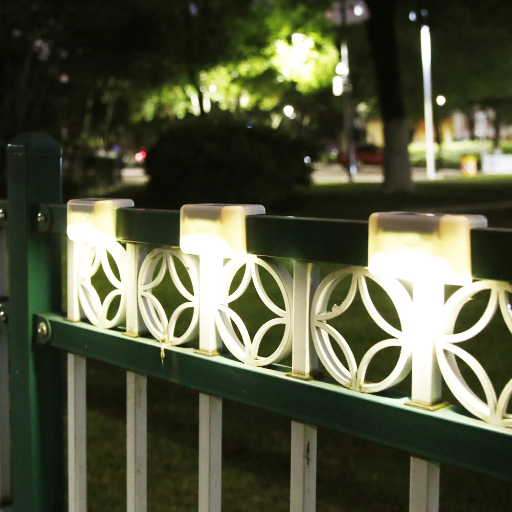 

4pcs LED Solar Path Stair Lights IP65 Waterproof Outdoor Garden Yard Fence Wall Lawn Landscape Lamp Staircase Night Light