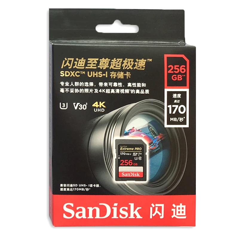 Карта памяти SanDisk PRO SD 95 м/с 32 Гб SDHC 64 128 ГБ 256 170 SDXC Class10 V30 U3 4K|sdxc uhs-i u3|sdhc 64gb32gb sdhc |
