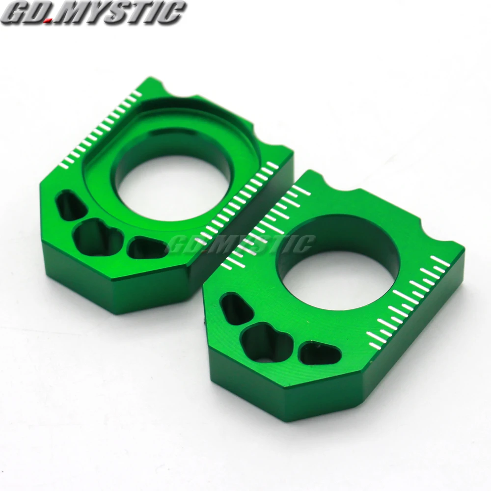 Мотоцикл CNC Зеленый блок цепи регулировки для KAWASAKI KX125 250 03 08 KX250F KXF 04 16 KX450F 450 06